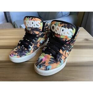 Osiris NYC 83 Vulc Tropical Palm Print Skater Shoes Men’s Size 6.5 Rare 2010 Era